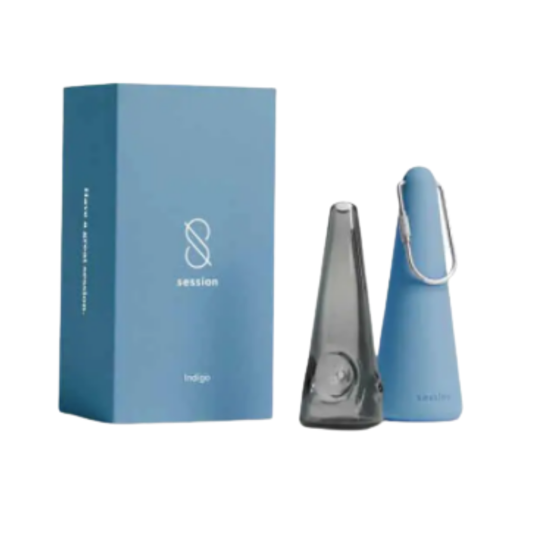 Session Goods- Travel Glass Pipe (INDIGO) - Canna Bella Lux