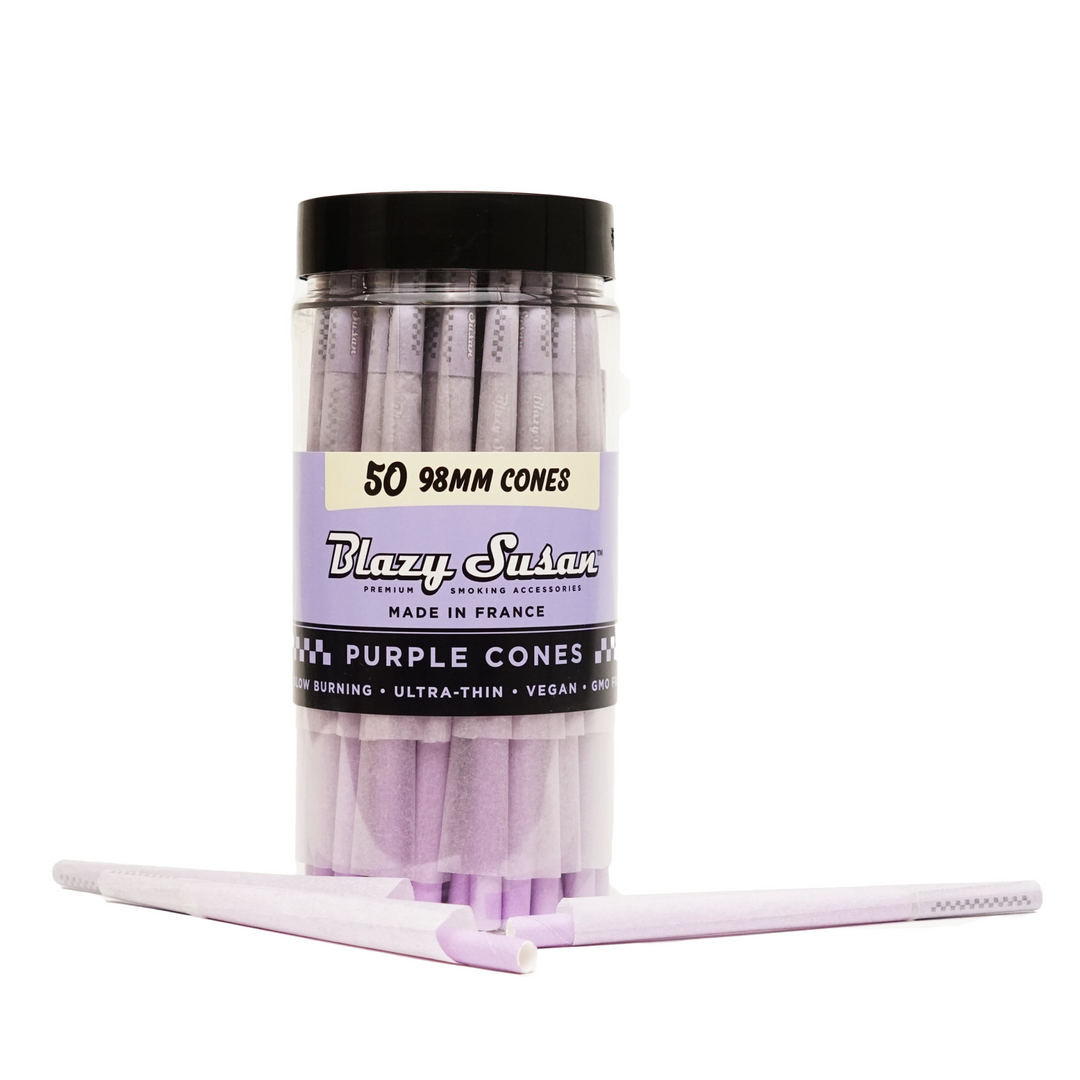 Blazy Susan Purple 98mm Pre Rolled Cones (50/100) - Canna Bella Lux