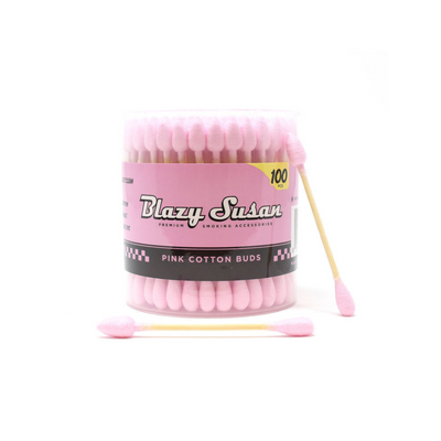 Blazy Susan- Pink Cotton Bud Q Tips (100ct) - Canna Bella Lux