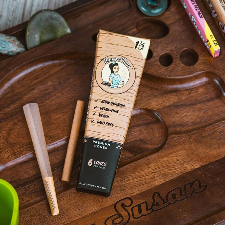 Blazy Susan Premium Pre Rolled Cones- UNBLEACHED - Canna Bella Lux
