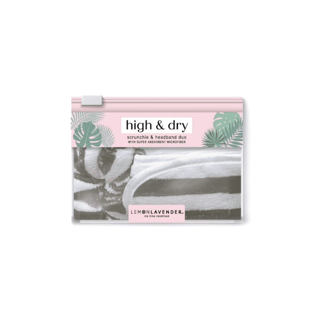Canna Bella Beauty- High & Dry Microfiber Scrunchie/Headband Duo - Canna Bella Lux