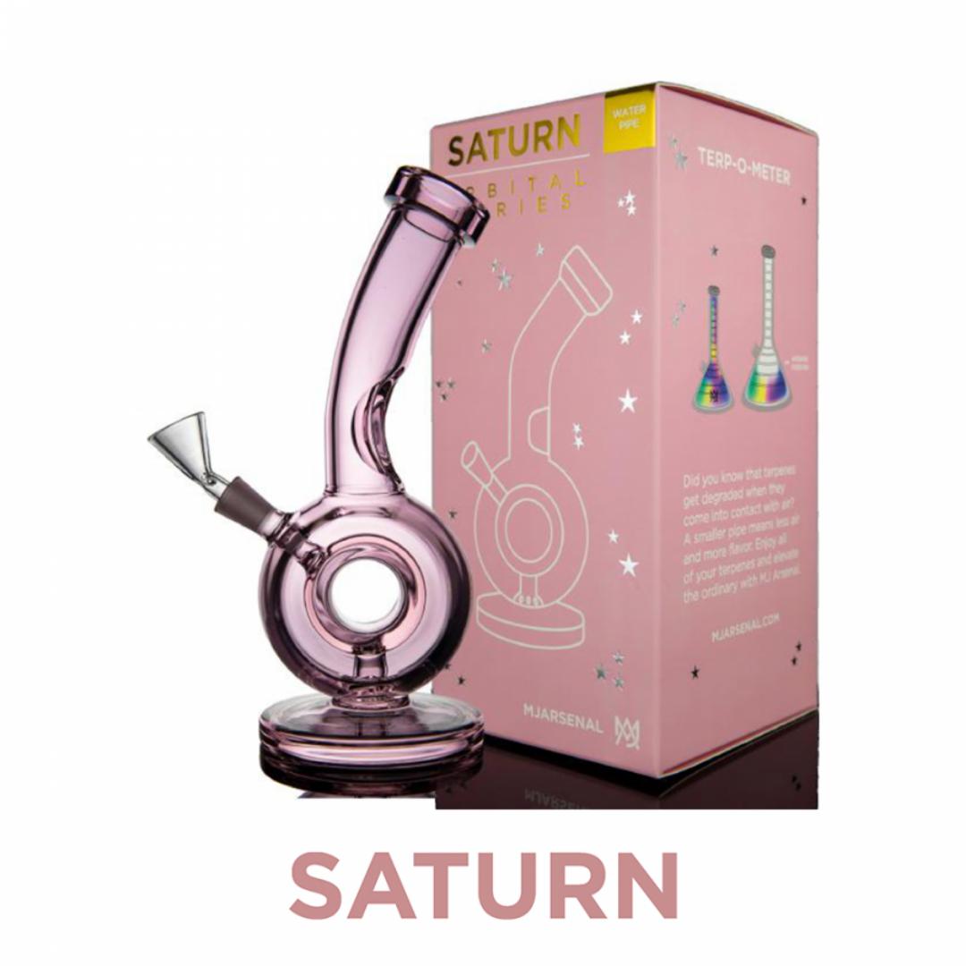 LIMITED EDITION MJ Arsenal Pink Rosewood Collection- SATURN Water Pipe - Canna Bella Lux