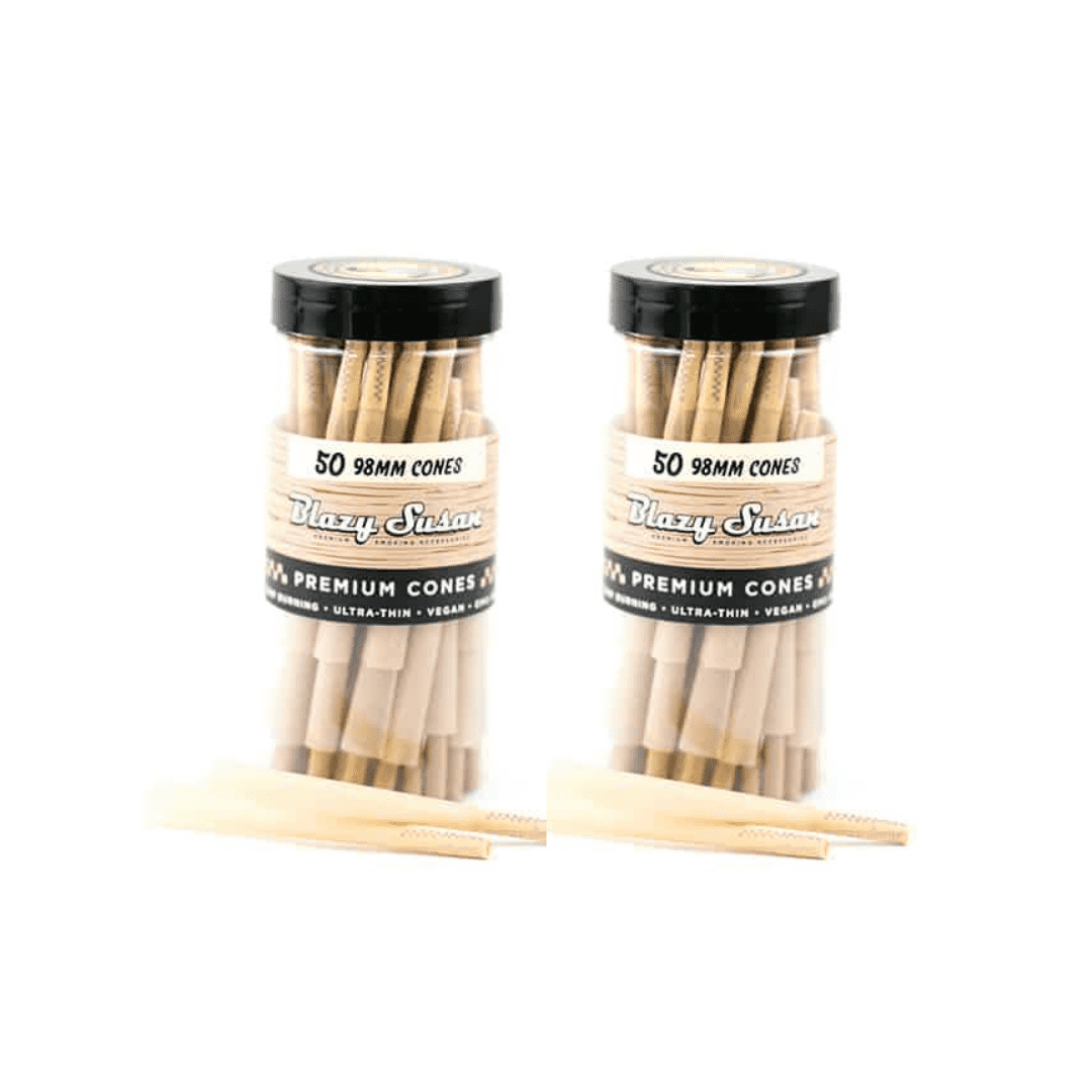 Blazy Susan Pre Rolled Cones- Unbleached (50/100) - Canna Bella Lux